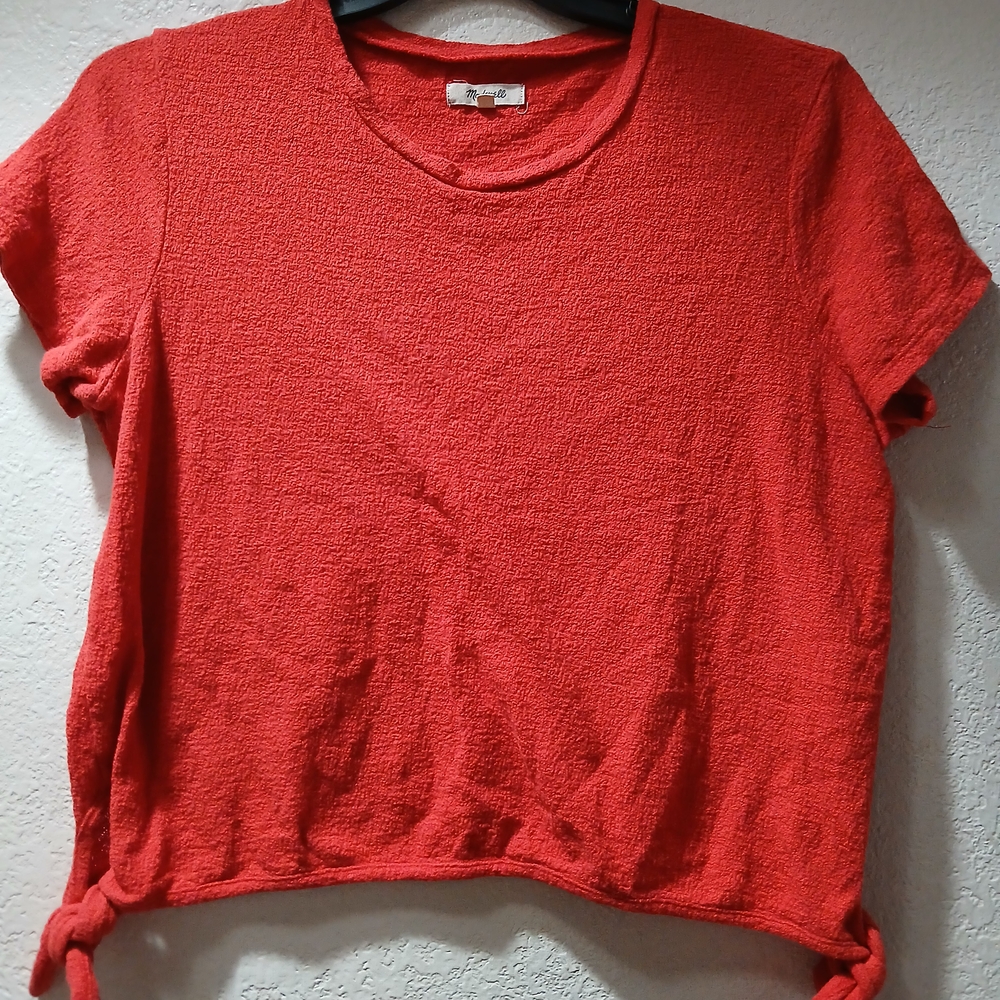 Madewell  100% cotton Red Textured Women's Top